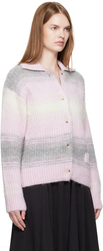 Kenzo Long Sleeve Cardigan In Purple