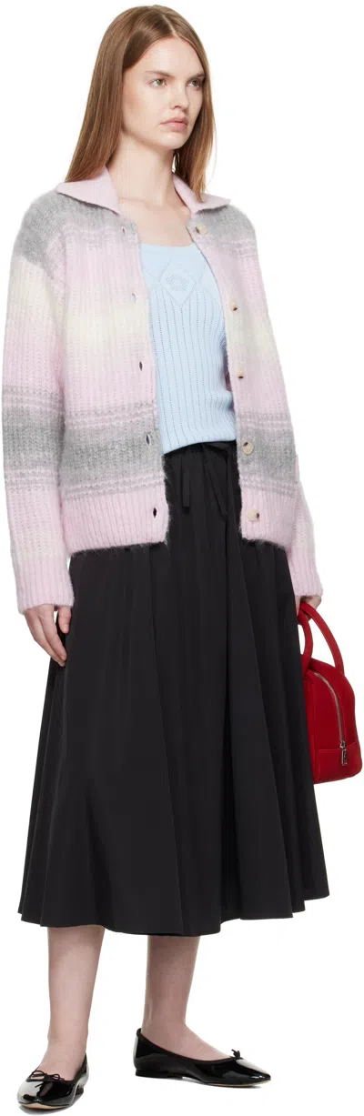 Kenzo Long Sleeve Cardigan In Purple