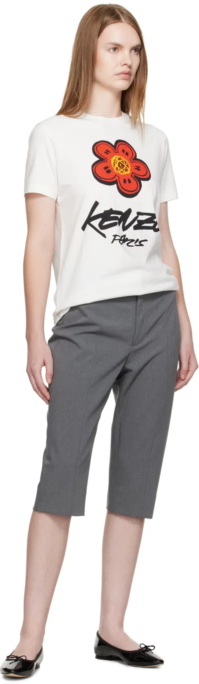 Kenzo T-shirt In Cotone Bianco  Donna In Neutral