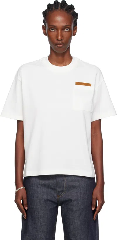Bottega Veneta Pocket Detail Crew Neck Short Sleeve Top In White
