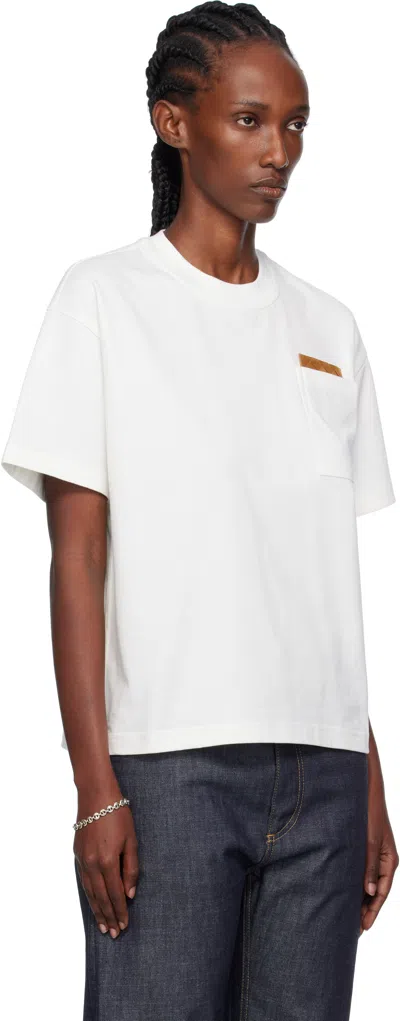 Bottega Veneta Pocket Detail Crew Neck Short Sleeve Top In White