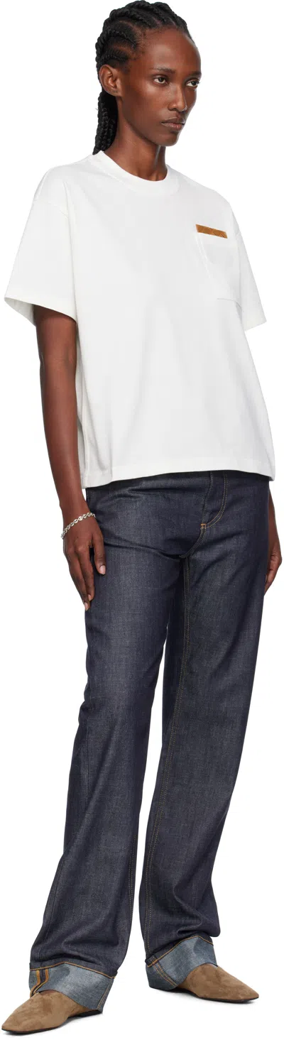 Bottega Veneta Pocket Detail Crew Neck Short Sleeve Top In White