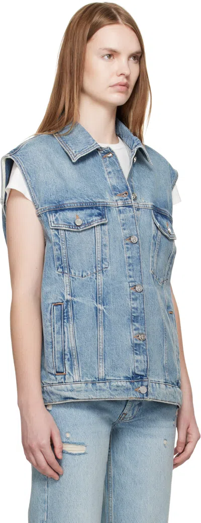 Anine Bing Rory Vest Summer Indigo In Blue