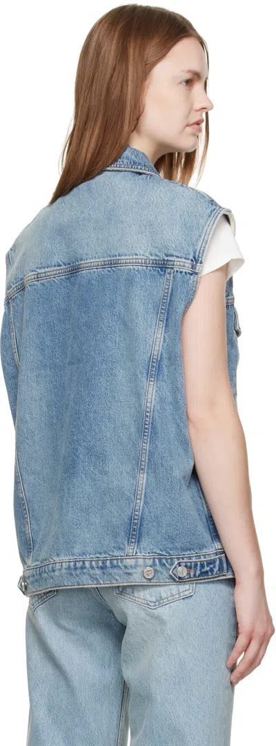 Anine Bing Rory Vest Summer Indigo In Blue