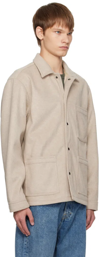 Forma Beige Brushed Work Jacket In Sand
