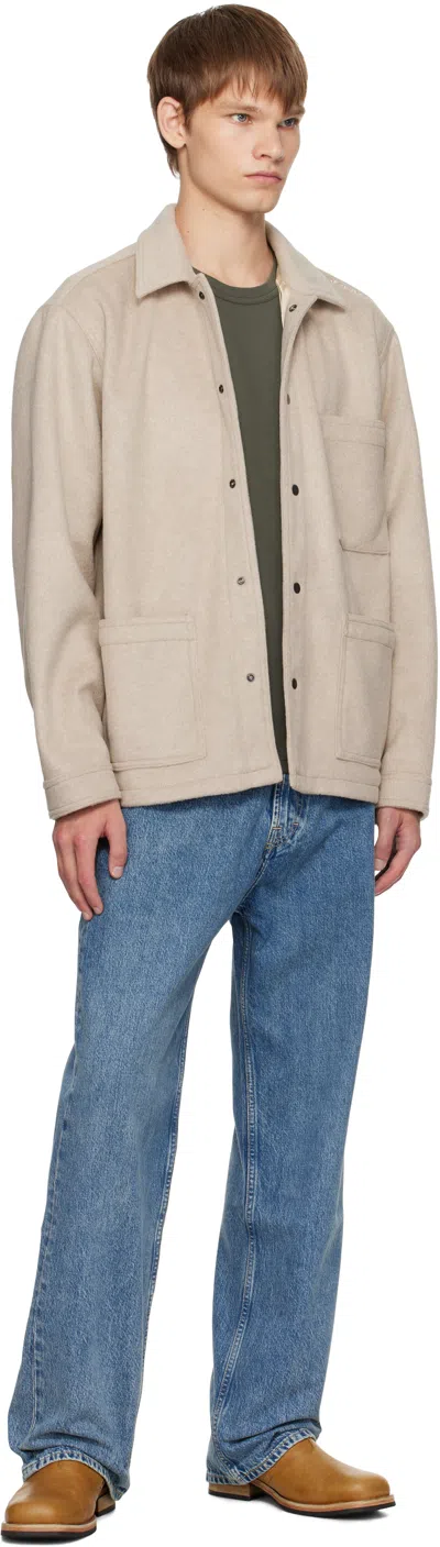 Forma Beige Brushed Work Jacket In Sand