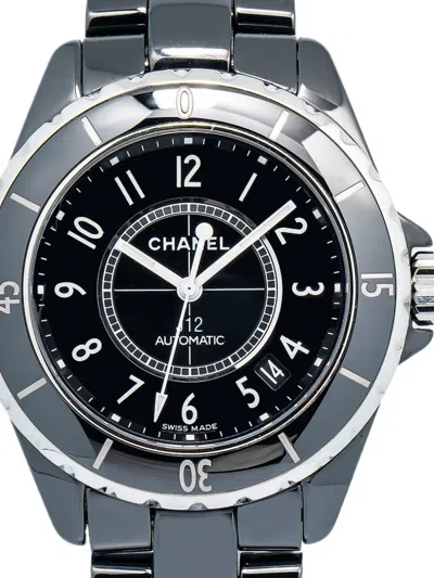 Pre-owned Chanel J12 33mm In Black