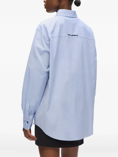 Karl Lagerfeld Ikon Print Shirt In Blue