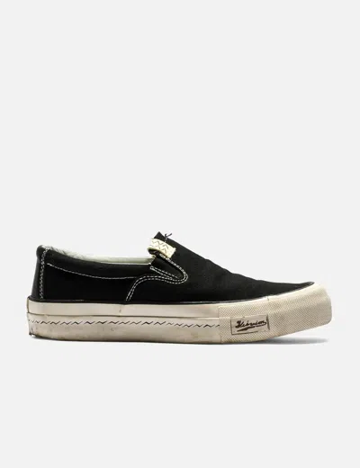 Visvim Skagway Slip On Pattern In Black