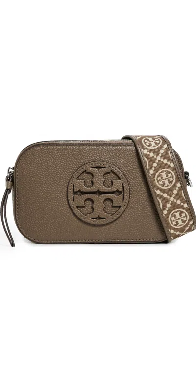 Tory Burch Wild Mushroom Miller Mini Crossbody Bag In Brown