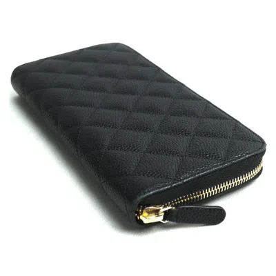 Pre-owned Chanel Black Grained Calfskin Coin Purse/coin Case ()
