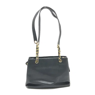 Pre-owned Chanel Black Grained Calfskin Tote Bag ()