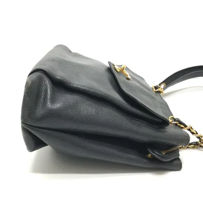 Pre-owned Chanel Black Grained Calfskin Tote Bag ()