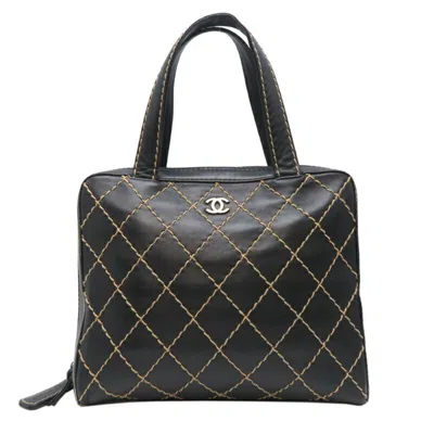Pre-owned Chanel Black Leather Tote Bag ()