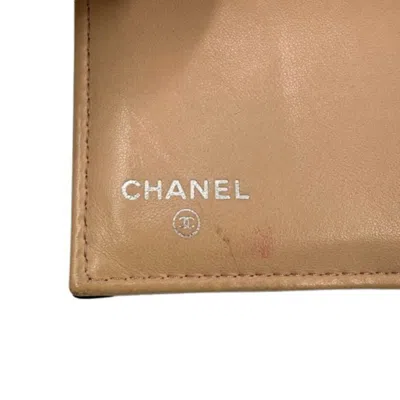 Pre-owned Chanel Black Leather Wallet (tri-fold) ()