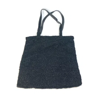 Pre-owned Chanel Black Tweed Shopping Bag Tote Bag ()