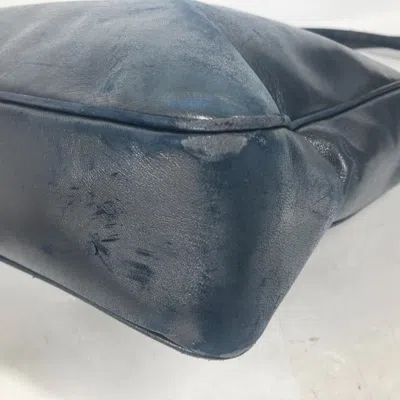 Pre-owned Chanel Dark Navy Leather Boston Bag Shoulder Bag Tote Bag ()