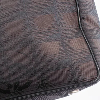 Pre-owned Chanel New Travel Line Brown Jacquard Leather Tote Bag ()
