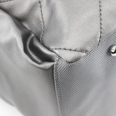 Pre-owned Chanel Silver Coated Canvas Shoulder Bag ()