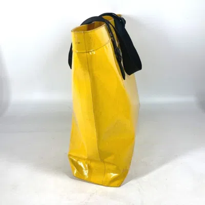 Pre-owned Chanel Yellow Vinyl Shoulder Bag Tote Bag ()
