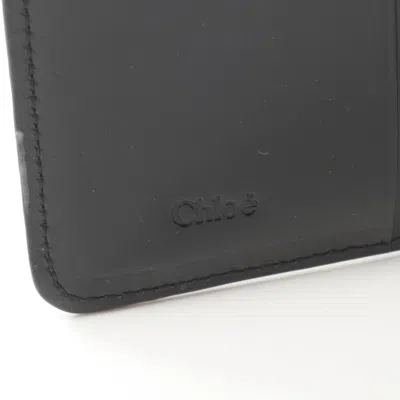Pre-owned Chloé Black Leather Wallet (tri-fold) ()