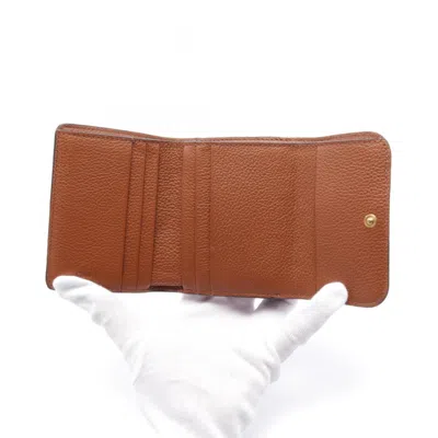 Pre-owned Chloé Brown Leather Wallet (tri-fold) ()