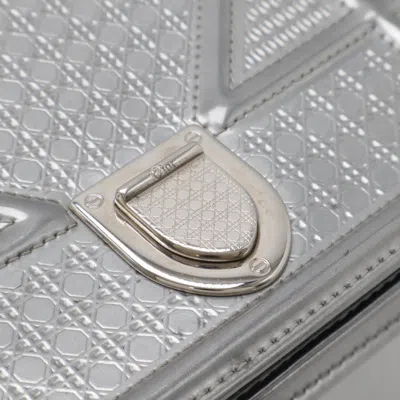 Pre-owned Dior Christian  Silver Patent Leather Clutch Bag Pochette ()