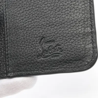 Pre-owned Christian Louboutin Black Red Color Leather Coin Purse/coin Case () In Multi