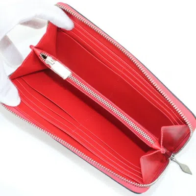Pre-owned Christian Louboutin Pink Leather Long Wallet (bi-fold) ()