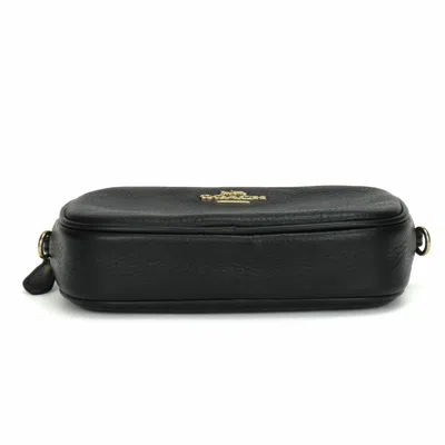 Pre-owned Coach Black Leather Pochette Shoulder Bag ()