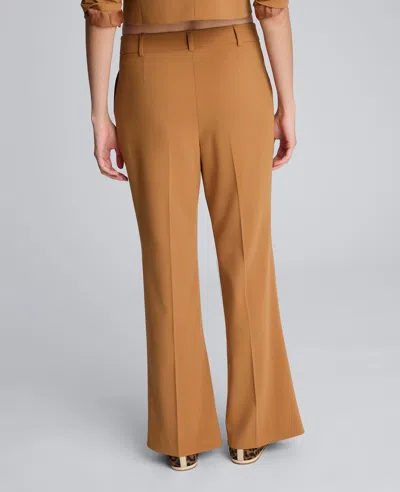 Kenneth Cole Luxe Twill Flare Leg Pant In Metallic