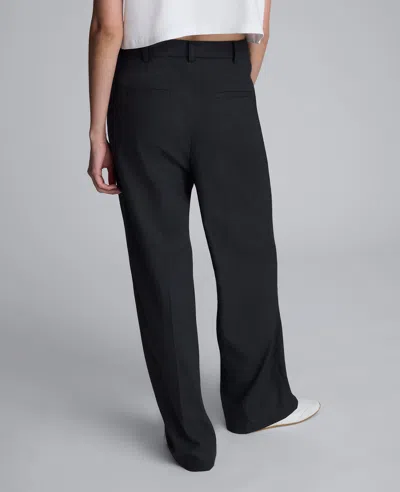 Kenneth Cole Flannel Wide Leg Pant In Black