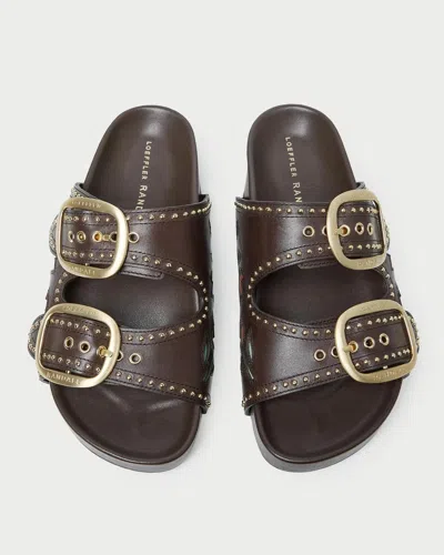 Loeffler Randall Eve Studded Platform Sandal In Brown