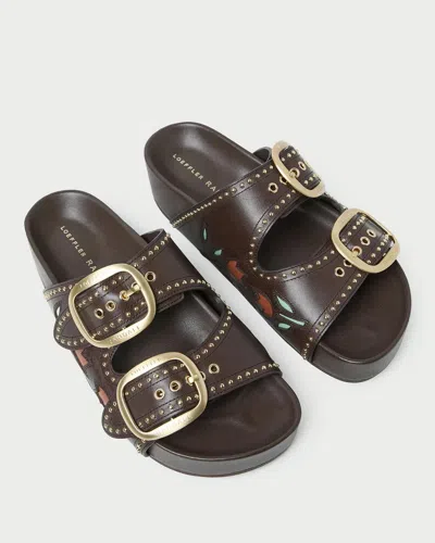 Loeffler Randall Eve Studded Platform Sandal In Brown