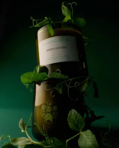 Flamingo Estate Green Goddess Candle In Green