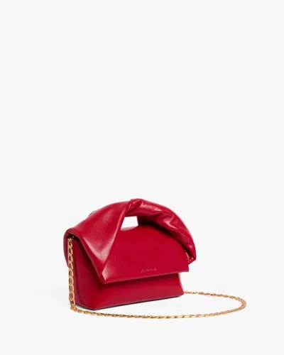 Jw Anderson Midi Twister Bag Crimson Red In Red