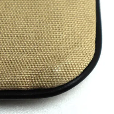 Pre-owned Fendi Beige Cotton Leather Clutch Bag Pouch ()