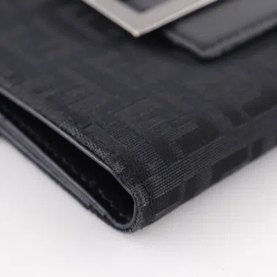 Pre-owned Fendi Black Nylon Canvas Leather Wallet (bi-fold) ()