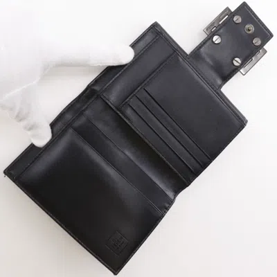 Pre-owned Fendi Black Nylon Canvas Leather Wallet (bi-fold) ()