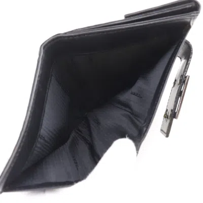 Pre-owned Fendi Black Nylon Canvas Leather Wallet (bi-fold) ()
