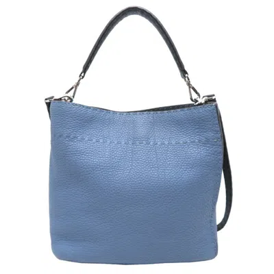 Pre-owned Fendi Blue Leather Shoulder Bag ()