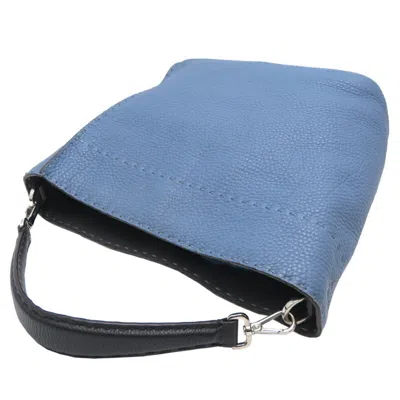 Pre-owned Fendi Blue Leather Shoulder Bag ()