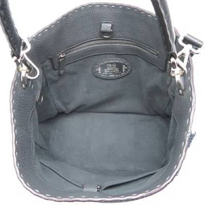 Pre-owned Fendi Blue Leather Shoulder Bag ()