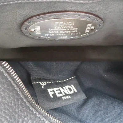 Pre-owned Fendi Blue Leather Shoulder Bag ()