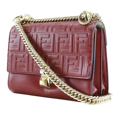 Pre-owned Fendi Red Color Leather Shoulder Bag ()