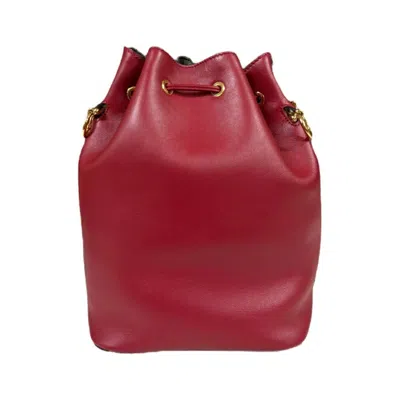 Pre-owned Fendi Red Color Leather Shoulder Bag ()