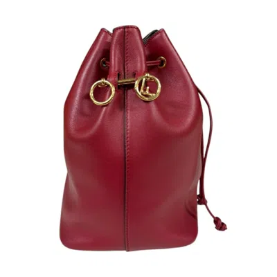 Pre-owned Fendi Red Color Leather Shoulder Bag ()