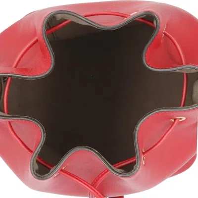 Pre-owned Fendi Red Color Leather Shoulder Bag ()