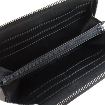 Pre-owned Gucci Black Leather Long Wallet (bi-fold) ()