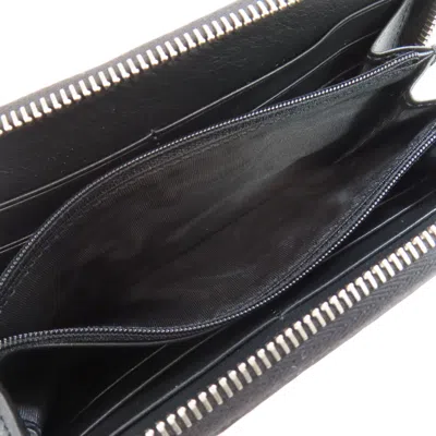 Pre-owned Gucci Black Leather Long Wallet (bi-fold) ()